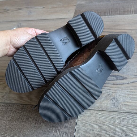 NEW Naturalizer Darcy Lightweight Lug Sole Patent Leather Loafers Cinnamon Brn 8 - Picture 12 of 12